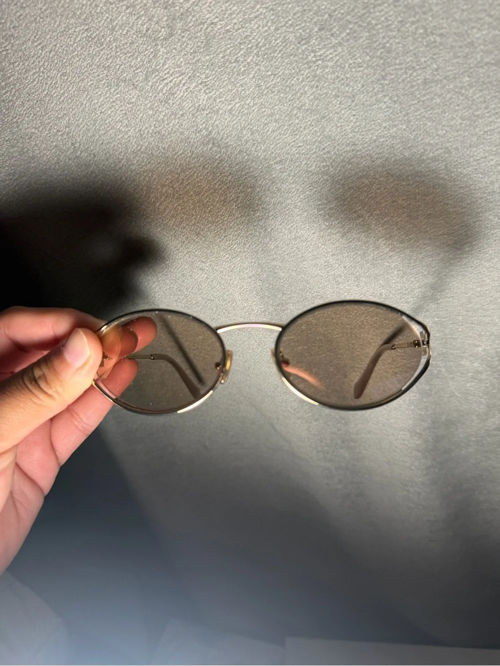 Miu Miu Rose Gold Frame Sunglasses with Pink Gold Lenses